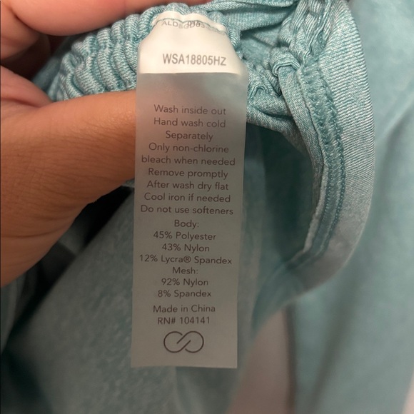 CALIA by Carrie Underwood Seafoam Green Long Sleeve Ruched Fitness Top Size: XS - Picture 3 of 5
